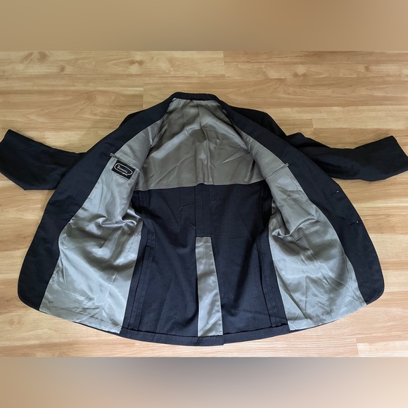 ‼️SOLD‼️Vintage Furmans Men's Two-Button Wool Blazer Suit Jacket Gray 42R - Picture 6 of 14